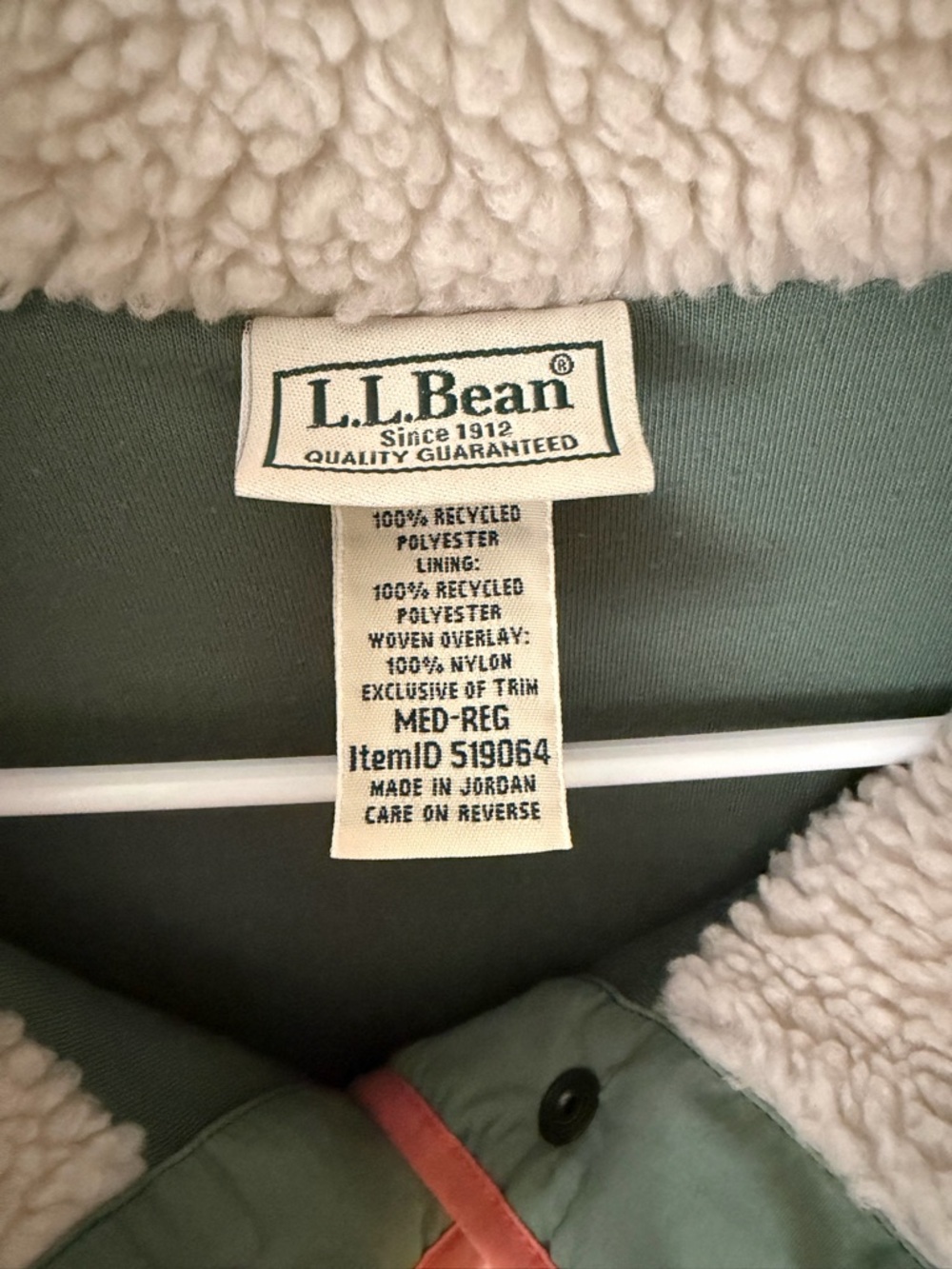 L.L. Bean Sherpa Fleece Pullover in Soapstone - Picture 2 of 6